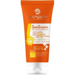 تصویر کرم ضد آفتاب رنگی تاپ شاپ بژ روشن SPF90 حجم 50ml 