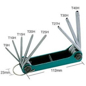 تصویر ست آچار آلن خورشیدی پروسکیت ProsKit 8PK-021L ( اصلی ) Folding Hex Key