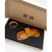 تصویر ست هولدر و بند عینک چرم مدل آیناز 