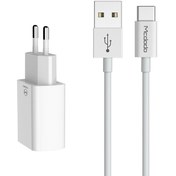 تصویر شارژر دیواری مک دودو مدل CH-6721 به همراه کابل تبدیل USB-C 