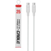 تصویر کابل شارژ فست پاوربانک TRANYOO Type-C to Type-C مدل T-P18C - سفید 