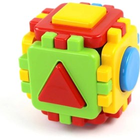 تصویر اسباب بازی پازل مکعبی 1 عددی کیفی هاچینو 