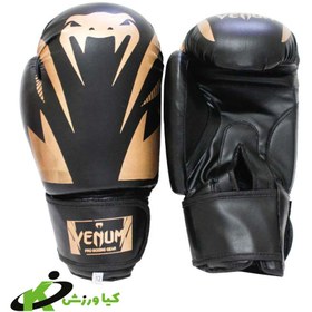 تصویر دستکش کیک بوکس فوم اعلا طرح ونوم ا Premium foam kickboxing glove with Venom design Premium foam kickboxing glove with Venom design