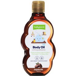 تصویر روغن نرم کننده پوست بچه حاوی روغن جوجوبا بیبی لند 200 میل BABYLAND JOJOBA BODY OIL 200 ML