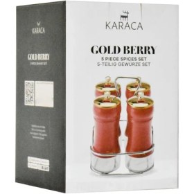 تصویر ست جا ادویه 5 تکه کاراجا مدل Gold Berry4 