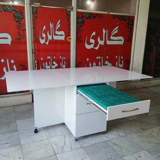 خرید و قیمت میز برش تاشو 230 در 110 سانت مجهز به میز اتو کشویی نازخاتون ...