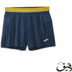 تصویر شلوارک ورزشی بروکس مردانه کشاله دار Brooks Sherpa 5″ نیلی متالیک BROOKS MENS SHERPA 5 SHORT