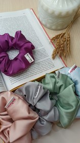 تصویر اسکرانچی مدیوم ابریشم first class Silk Medium Scrunchies