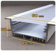 تصویر پروفیل لاین نوری توکار – 45میل - کد23 