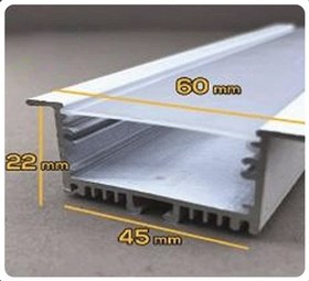 تصویر پروفیل لاین نوری توکار – 45میل - کد23 