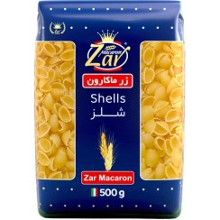 تصویر ماکارونی شلز زرماکارون وزن ۵۰۰ گرم 