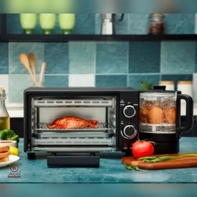 تصویر دستگاه چند کاره صبحانه ساز جی پاس مدل GMB63048 Multi-Function Breakfast Maker, 9L Capacity Oven