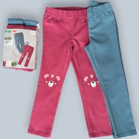 تصویر شلوار کتانی دخترانه برند لوپیلو سایزبندی 4 تا 8 سال Lupilo girls' linen pants, size 4 to 8 years