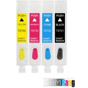 تصویر کارتریج قابل شارژ اپسون EPSON T0731 - T0732 - T0733 - T0734 