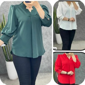 تصویر شومیز زنانه جنس کرپ حریر کره ای کد ۲۳۷ - کد 