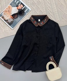 تصویر شومیز مشکی مجلسی 