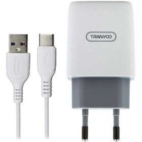 تصویر شارژر ترنیو مدل V13 همراه با کابل Type-C ا TRANYOO V13 USB Charger With Type-C Cable TRANYOO V13 USB Charger With Type-C Cable