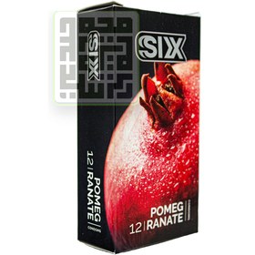 تصویر کاندوم تنگ کننده سیکس بسته ۱۲ عددی Condom Six Pomeg Ranate- 12PCS 