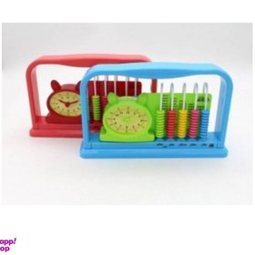 تصویر چرتکه 5 تایی با ساعت آموزشی کارا 