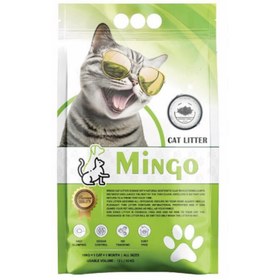 تصویر خاک گربه مینگو مدل کربن دار وزن 10 کیلوگرم Mingo cat litter carbonized w10 kg