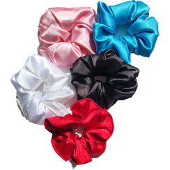 تصویر کش موی ساتن اسکرانچی Hair Scrunchie 