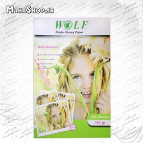 تصویر کاغذ ولف 115 گرم فتوگلاسه 100 برگی A4 WOLF PHOTO GLOSSY PAPER 115GSM A4 100 SHEETS