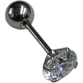 تصویر پیرسینگ استیل نگین گرد 