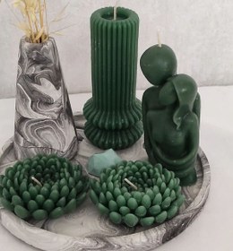 تصویر رنگ شمع مایع سبز لجنی با قطره چکان 
