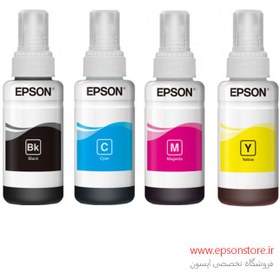 تصویر جوهر 4 رنگ اورجینال اپسون ا EPSON INK T66 Series EPSON INK T66 Series