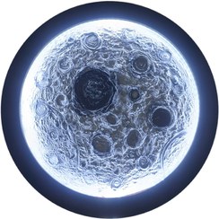 تصویر تابلو نوری مدل ماه کامل برجسته چراغ دار - ۳۵ 