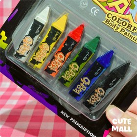 تصویر گریم صورت ۶ رنگ قلمی 