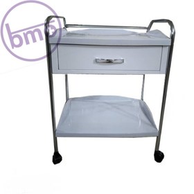 تصویر ترالی تک کشو پزشکی، زیبایی چند منظوره Single-drawer medical trolley, beauty