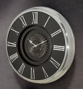 تصویر ساعت دیواری آرتمیس مدل 2044 چرخ دنده متحرک رنگ نقره ای 