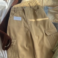 تصویر شلوار کارگو کرمی 