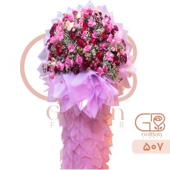 تصویر دسته گل ایستاده رز کد 507 