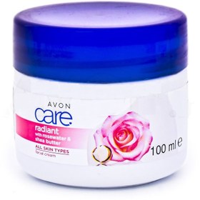 تصویر کرم مرطوب کننده و درخشان کننده آون با عصاره گل رز و شی باتر Avon Radiant آوون 100 میل 