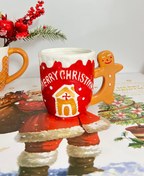 تصویر ماگ کریسمسی طرح بیسکوییت 