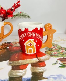 تصویر ماگ کریسمسی طرح بیسکوییت 
