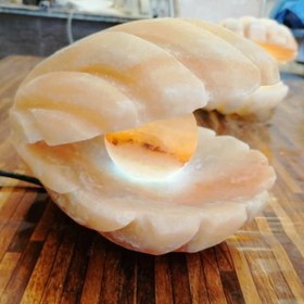 تصویر آباژور سنگ نمک مدل صدف 