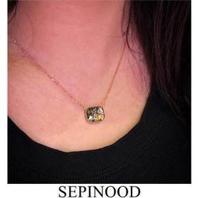 تصویر گردنبند اپال مشکی 