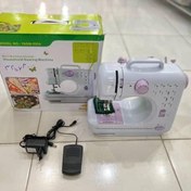 تصویر چرخ خیاطی مینی ۱۲ الگو باتری خور و برق مستقیم 