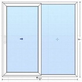 تصویر پنجره دوجداره UPVC سفید کشویی همراه با یراق آلات کامل و شیشه اندازه1.5 در 2 متر(ارسال با باربری و پسکرایه) 