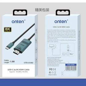 تصویر کابل اونتن مدل onten uc982 USB-C HDMI2.1 