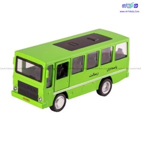 تصویر ماشین فلزی مینی بوس فیات موزیکال چراغدار 