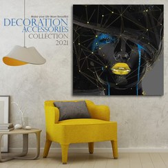 تصویر تابلو بوم بیندو طرح پرتره انتزاعی زن کد BCFS09 