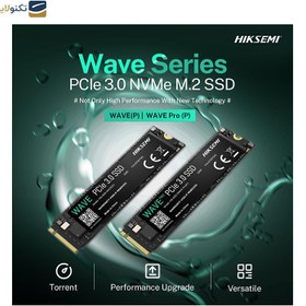 تصویر حافظه اس اس دی اینترنال هایک سمی مدل Wave P M.2 2280 NVMe ظرفیت 512 گیگابایت Hiksemi Wave P M.2 2280 NVMe 512GB Internal SSD