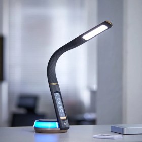 تصویر چراغ رومیزی و شارژر وایرلس چند کاره برند کرونی | CRONY B22D Table Lamp with wirelese charge-night light 