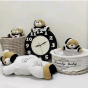 تصویر ست مخمل نانان اکسسوری اتاق کودک طرح خرس 