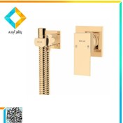 تصویر شیرآلات توالت توکار کلار مدل لاکچری فلت (PVD) طلایی 