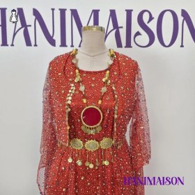 تصویر ست لباس مادر دختری پیراهن‌ سورانی کردی با جلیقه هانی مزون 